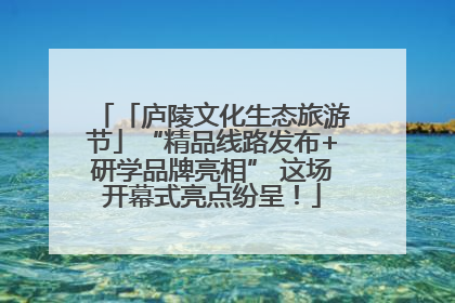 「庐陵文化生态旅游节」“精品线路发布+研学品牌亮相” 这场开幕式亮点纷呈！