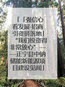 「强信心 看发展·招商引资拼落地」“我们投资得非常放心”——正宁县中钠储能新能源项目建设见闻