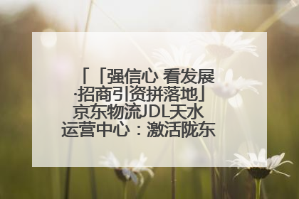 「强信心 看发展·招商引资拼落地」京东物流JDL天水运营中心：激活陇东南区域经济新引擎
