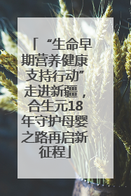 “生命早期营养健康支持行动”走进新疆，合生元18年守护母婴之路再启新征程
