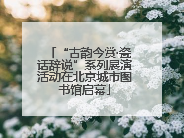 “古韵今赏·瓷话辞说”系列展演活动在北京城市图书馆启幕