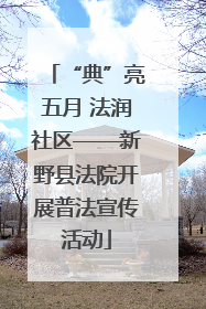 “典”亮五月 法润社区——新野县法院开展普法宣传活动