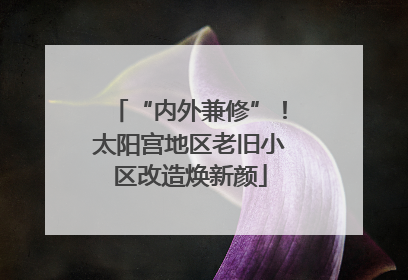 “内外兼修”！太阳宫地区老旧小区改造焕新颜