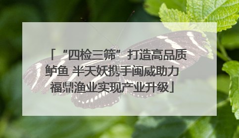 “四检三筛”打造高品质鲈鱼 半天妖携手闽威助力福鼎渔业实现产业升级