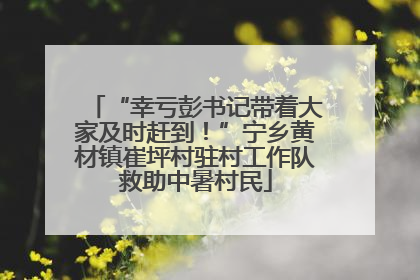 “幸亏彭书记带着大家及时赶到！”宁乡黄材镇崔坪村驻村工作队救助中暑村民
