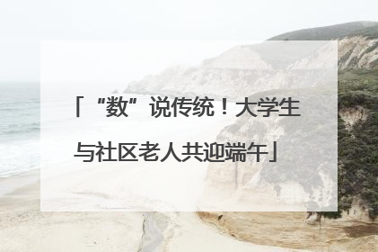 “数”说传统！大学生与社区老人共迎端午
