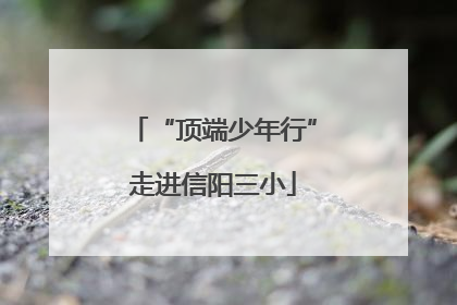 “顶端少年行”走进信阳三小