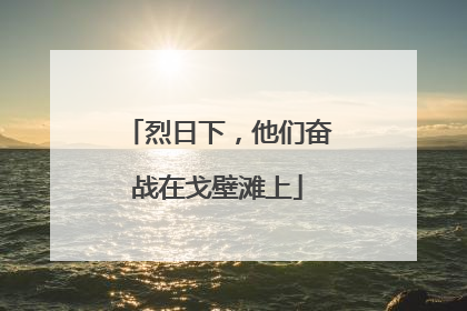 烈日下，他们奋战在戈壁滩上