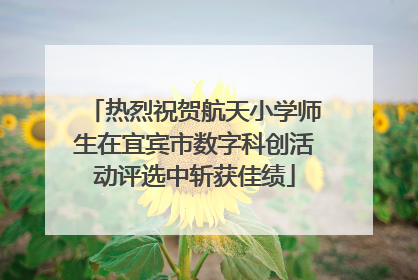 热烈祝贺航天小学师生在宜宾市数字科创活动评选中斩获佳绩