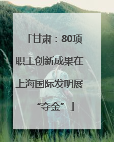 甘肃：80项职工创新成果在上海国际发明展“夺金”