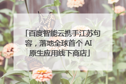 百度智能云携手江苏句容，落地全球首个 AI 原生应用线下商店