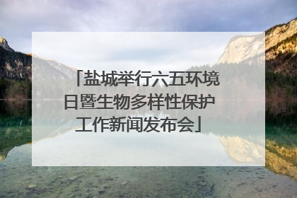 盐城举行六五环境日暨生物多样性保护工作新闻发布会