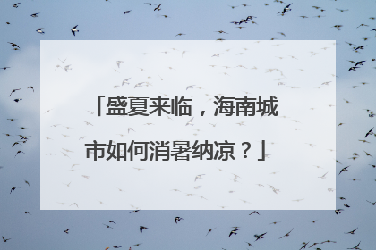 盛夏来临，海南城市如何消暑纳凉？