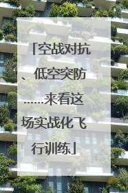 空战对抗、低空突防……来看这场实战化飞行训练