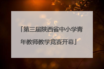 第三届陕西省中小学青年教师教学竞赛开幕
