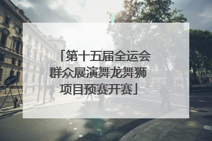 第十五届全运会群众展演舞龙舞狮项目预赛开赛