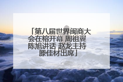 第八届世界闽商大会在榕开幕 周祖翼陈旭讲话 赵龙主持 滕佳材出席