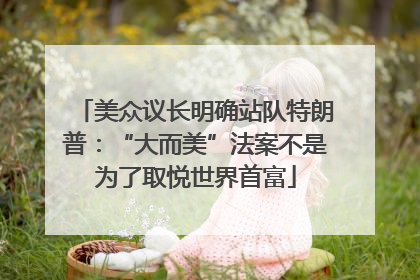 美众议长明确站队特朗普：“大而美”法案不是为了取悦世界首富