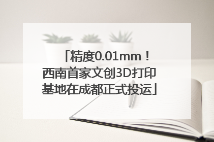 精度0.01mm！西南首家文创3D打印基地在成都正式投运