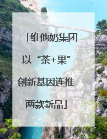 维他奶集团以“茶+果”创新基因连推两款新品