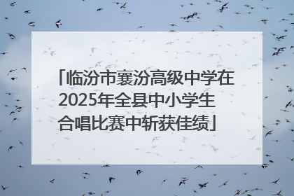 临汾市襄汾高级中学在2025年全县中小学生合唱比赛中斩获佳绩