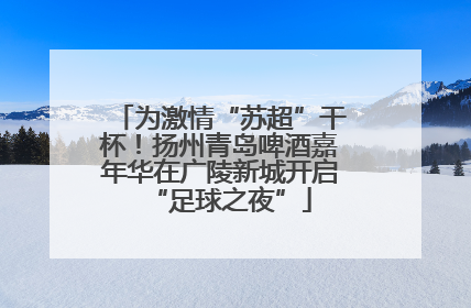 为激情“苏超”干杯！扬州青岛啤酒嘉年华在广陵新城开启“足球之夜”