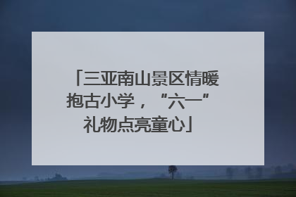 三亚南山景区情暖抱古小学，“六一”礼物点亮童心
