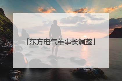 东方电气董事长调整