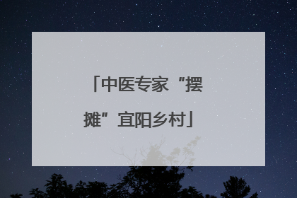中医专家“摆摊”宜阳乡村