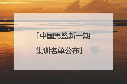 中国男篮新一期集训名单公布