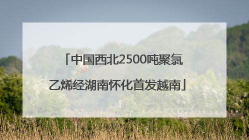 中国西北2500吨聚氯乙烯经湖南怀化首发越南