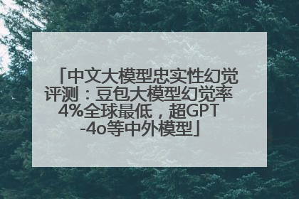 中文大模型忠实性幻觉评测：豆包大模型幻觉率4%全球最低，超GPT-4o等中外模型