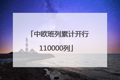 中欧班列累计开行110000列