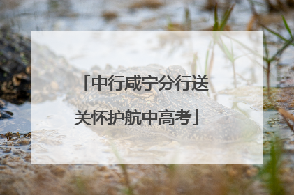 中行咸宁分行送关怀护航中高考