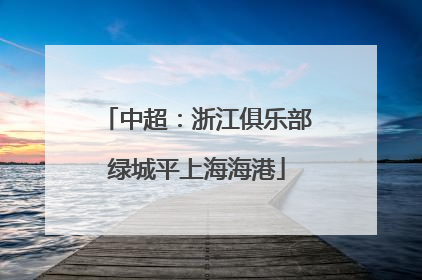 中超：浙江俱乐部绿城平上海海港