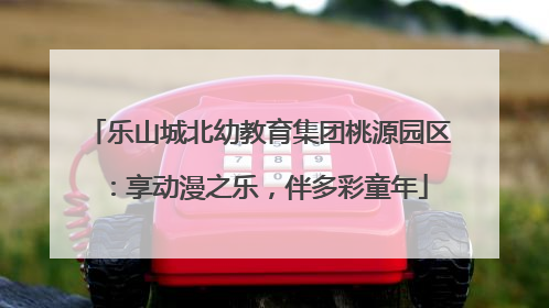 乐山城北幼教育集团桃源园区：享动漫之乐，伴多彩童年