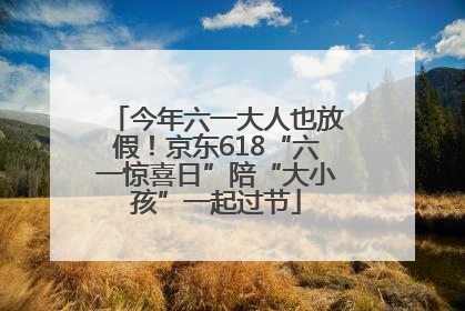今年六一大人也放假！京东618“六一惊喜日”陪“大小孩”一起过节