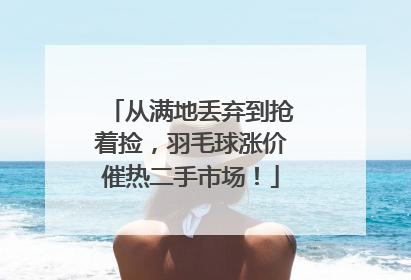 从满地丢弃到抢着捡，羽毛球涨价催热二手市场！