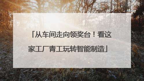 从车间走向领奖台！看这家工厂青工玩转智能制造