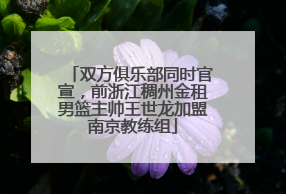 双方俱乐部同时官宣，前浙江稠州金租男篮主帅王世龙加盟南京教练组