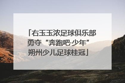 右玉玉浓足球俱乐部勇夺“奔跑吧·少年”朔州少儿足球桂冠
