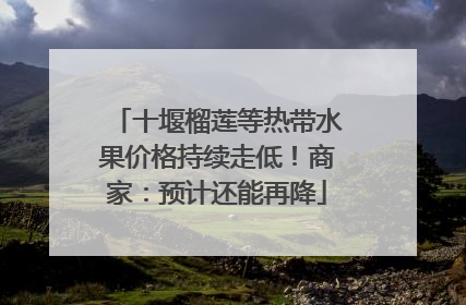 十堰榴莲等热带水果价格持续走低！商家：预计还能再降