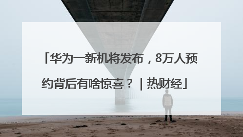 华为一新机将发布，8万人预约背后有啥惊喜？｜热财经