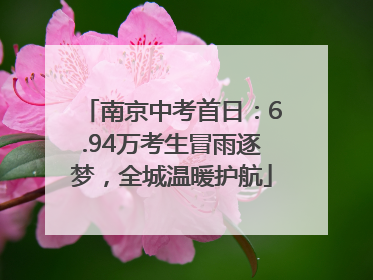 南京中考首日：6.94万考生冒雨逐梦，全城温暖护航