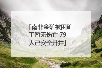 南非金矿被困矿工暂无伤亡 79人已安全升井