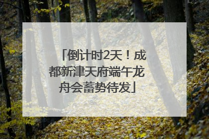 倒计时2天！成都新津天府端午龙舟会蓄势待发