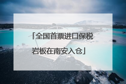 全国首票进口保税岩板在南安入仓