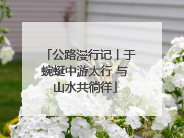 公路漫行记丨于蜿蜒中游太行 与山水共徜徉