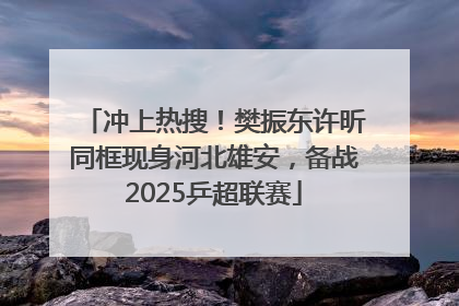 冲上热搜！樊振东许昕同框现身河北雄安，备战2025乒超联赛