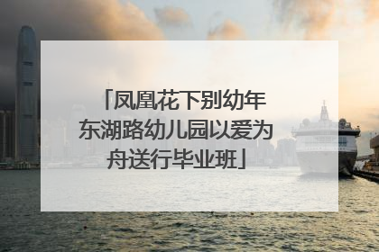 凤凰花下别幼年 东湖路幼儿园以爱为舟送行毕业班